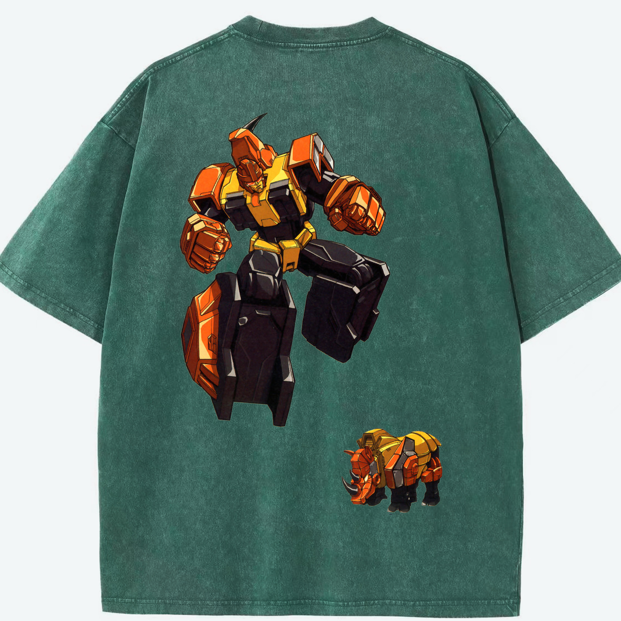 （画像用）  綿100% ヴィンテージ風 半袖Tシャツ（背面プリント）